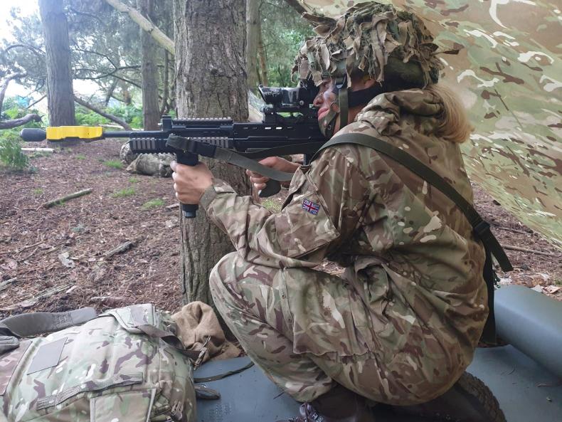 Lorna Shadbolt in military training